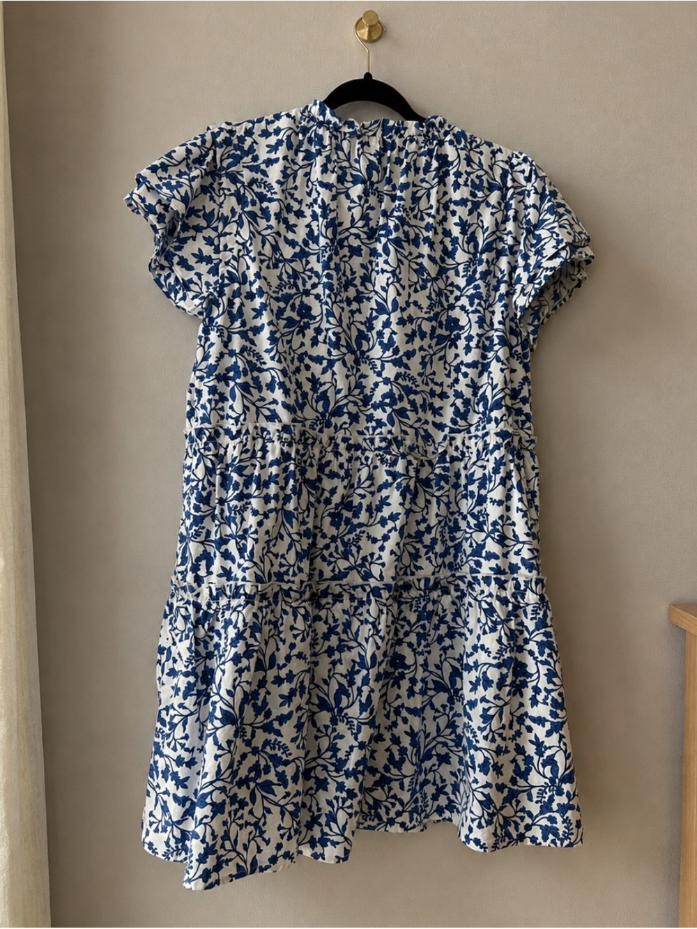 Sugarlips White and Blue Floral Mini Dress - Picture 2 of 4